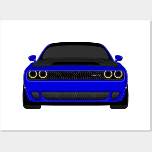 DODGE DEMON FRONT DARK-BLUE Posters and Art